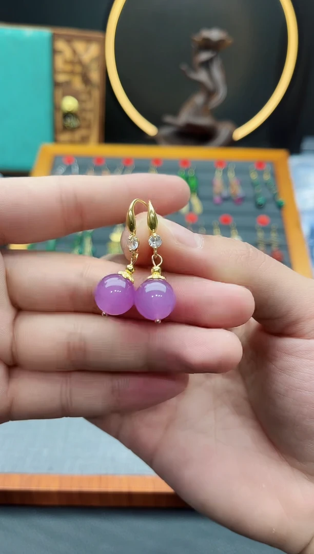 【闪购商品】玛瑙/玉髓耳钉银S925镶嵌304000