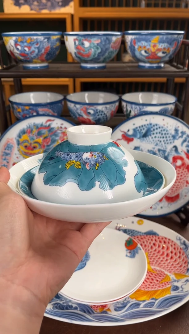 拙明院）米饭碗+骨碟+7英寸深盘