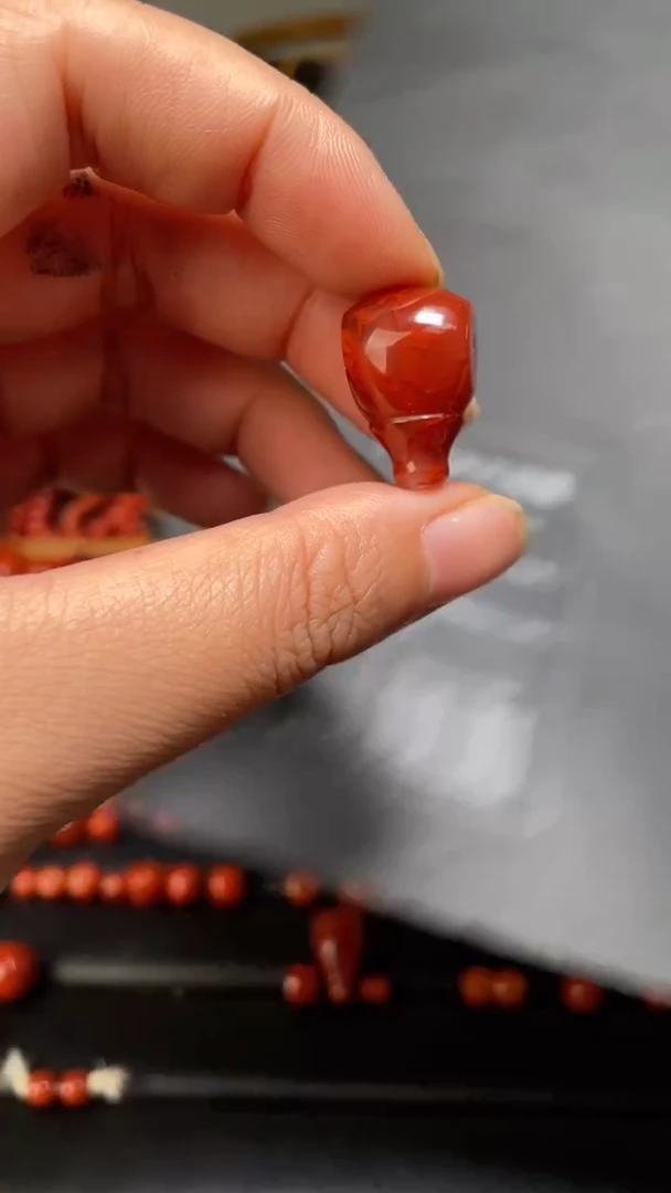 未镶嵌14南红玛瑙三通