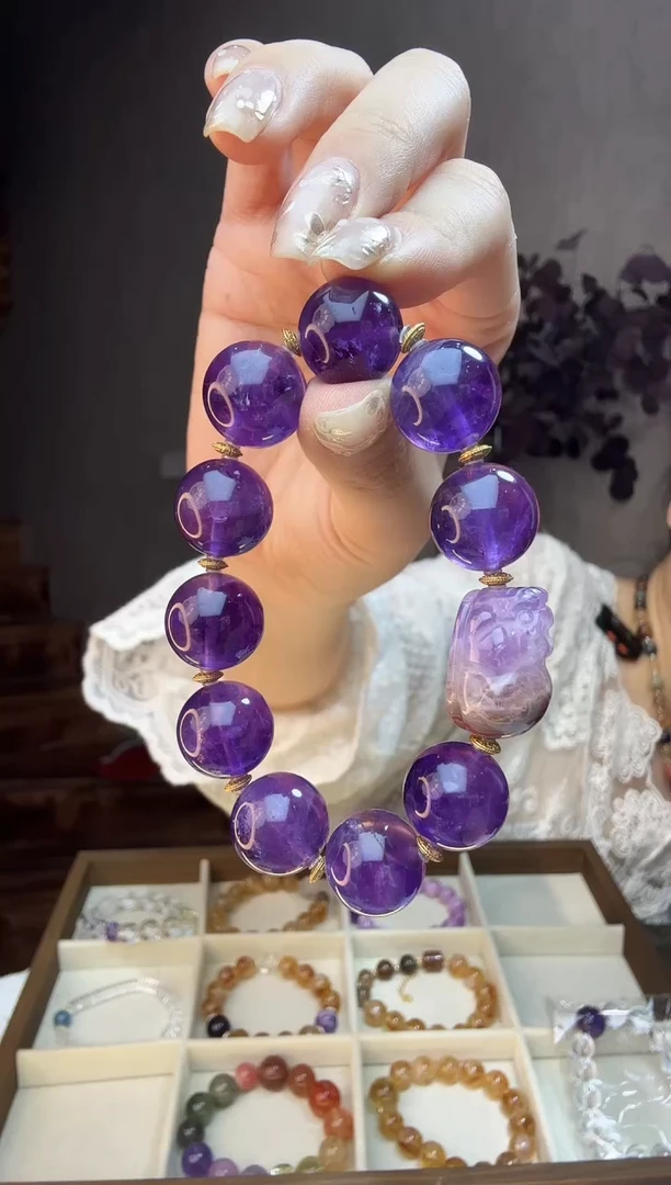 银S925镶嵌手链水晶水晶手串