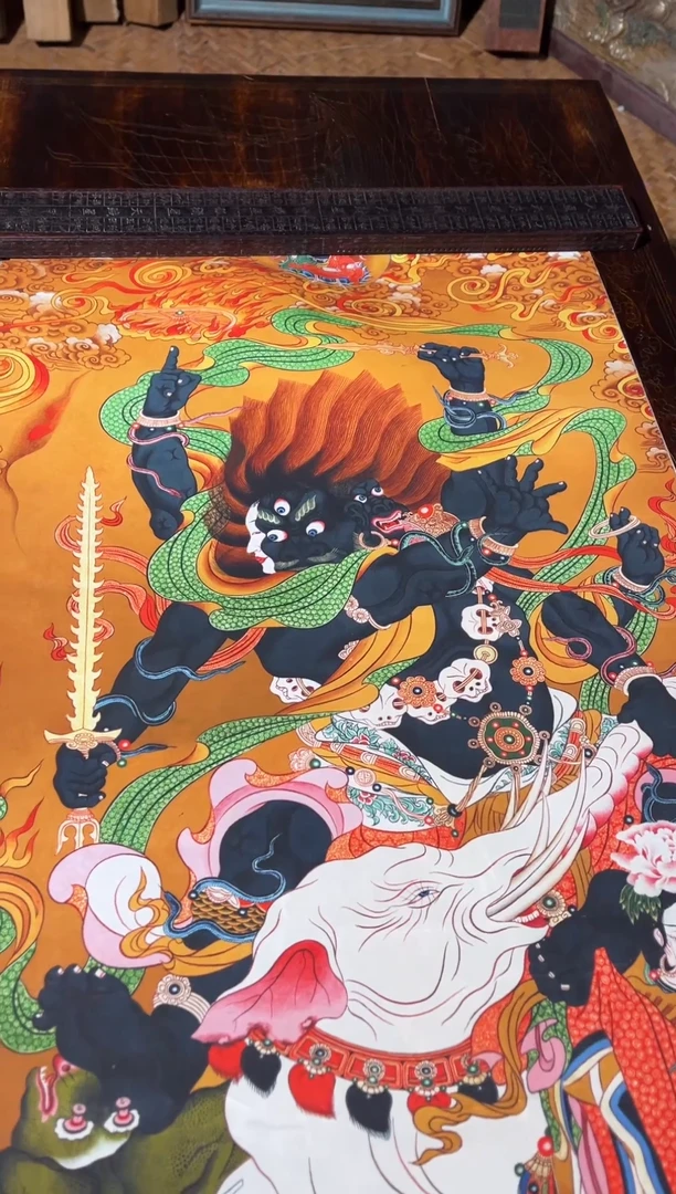 卷轴画广****）卷轴画帅帅的唐卡