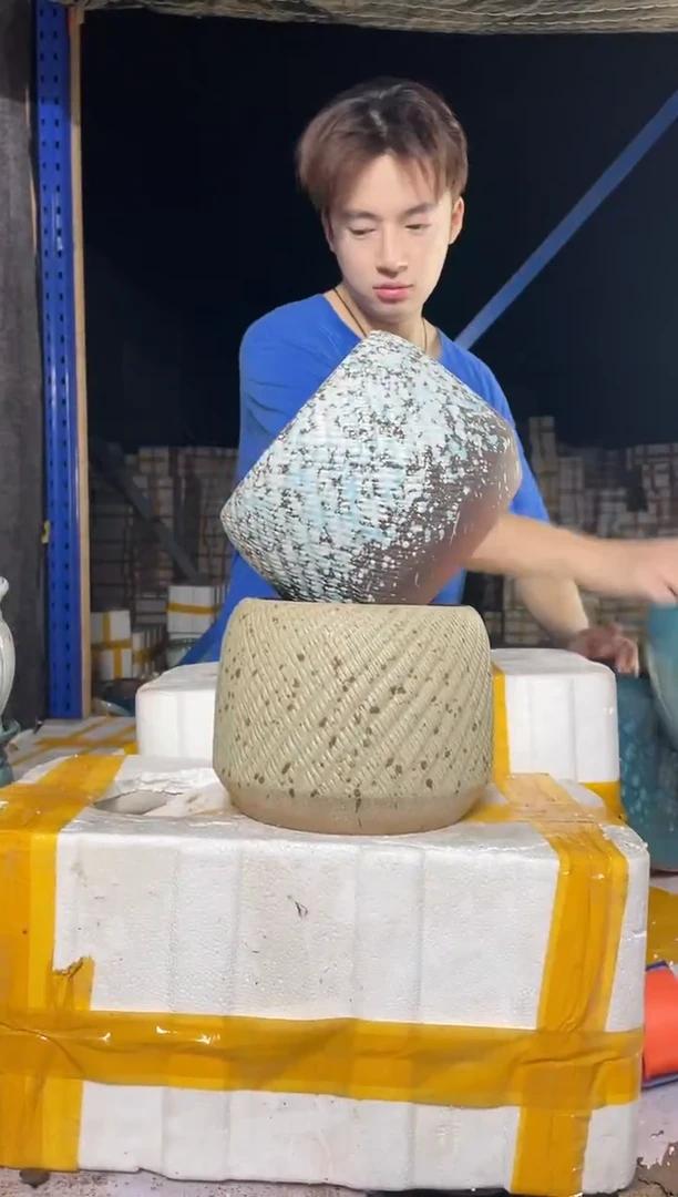 紫砂花盆宜兴紫砂粗陶花盆16*16