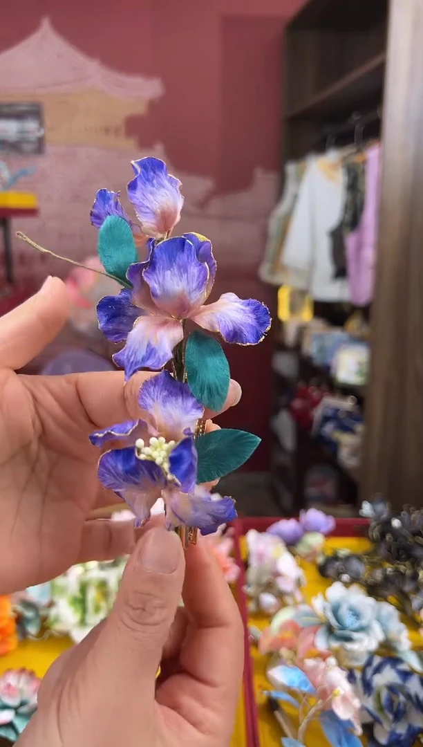 【闪购商品】刺绣非遗绒花（发饰）