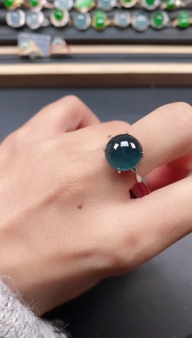 银S925镶嵌戒指翡翠1111