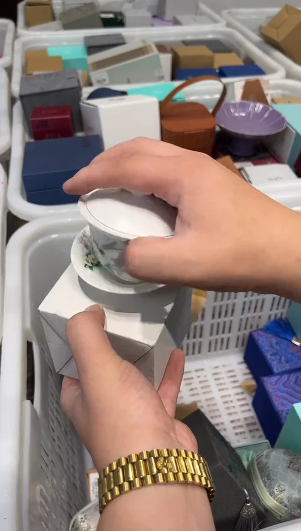 成山茶花盖碗茶具茶具