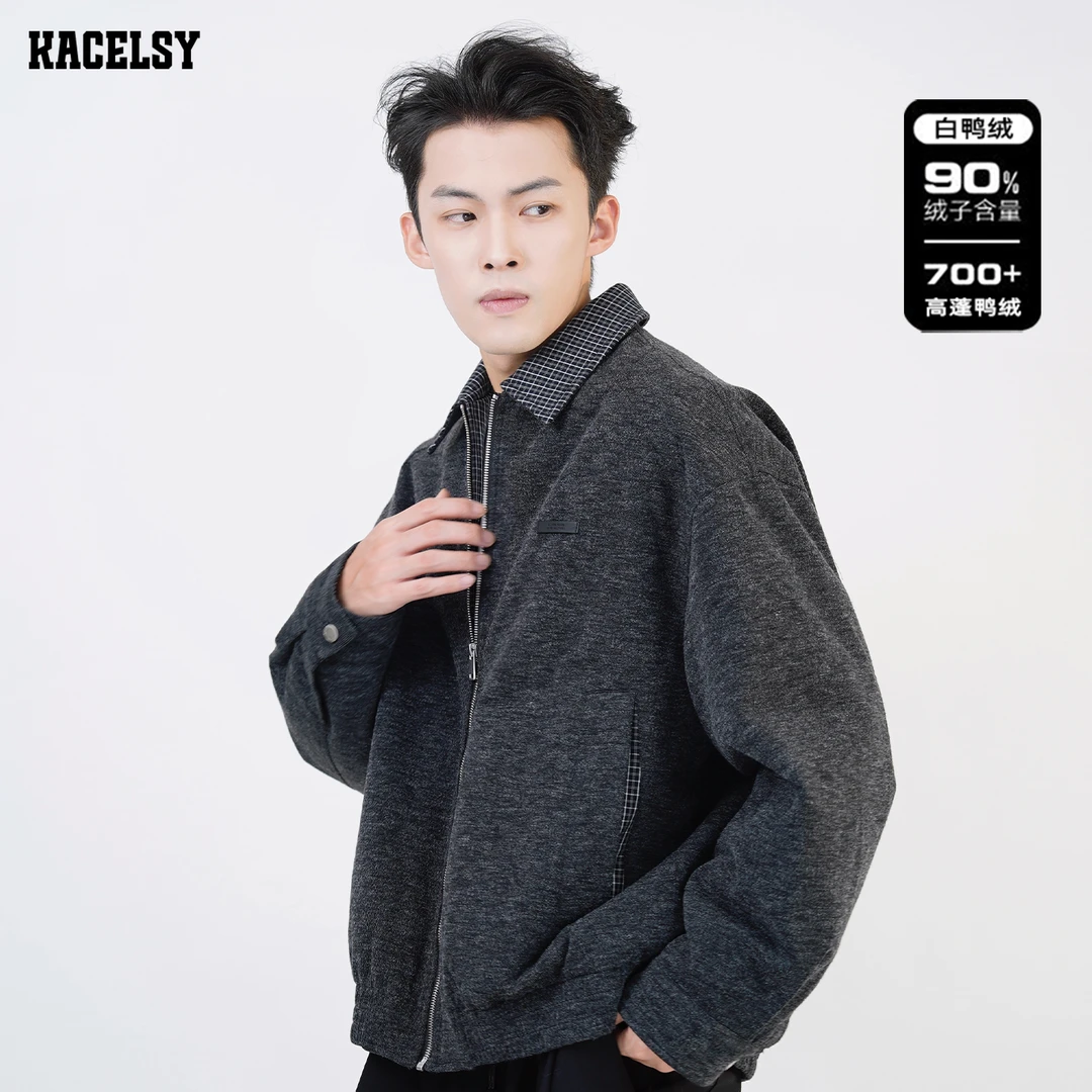 2025新款羽绒服男款冬季加厚保暖潮牌高级感翻领白鸭绒外套男士