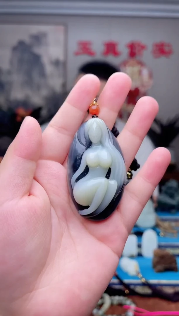 和田玉未镶嵌挂件1