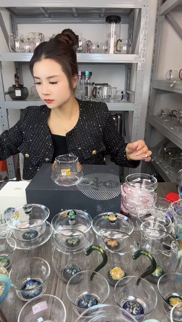 手工艺品玻璃禾器一鸣茶海
