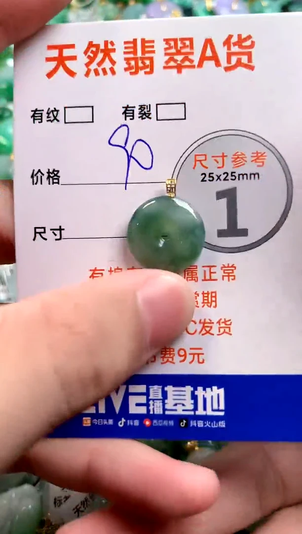 颈饰18K金镶嵌翡翠14004263