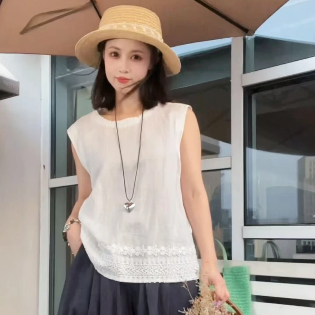 Pada.嘻&LSK【浮雕花边】浪漫法式 甜美减龄小衫 33317 Hi Fortune