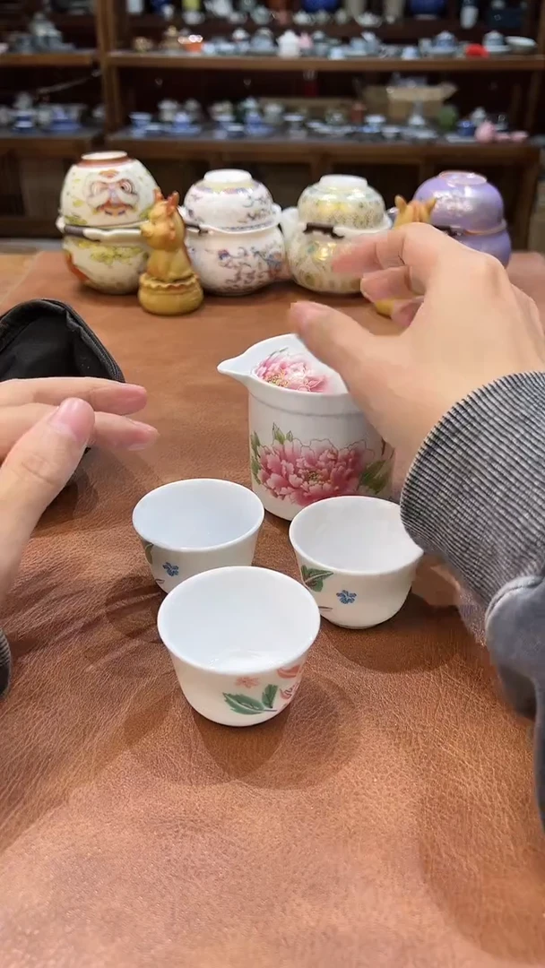 真的很便宜会开片的旅行茶具