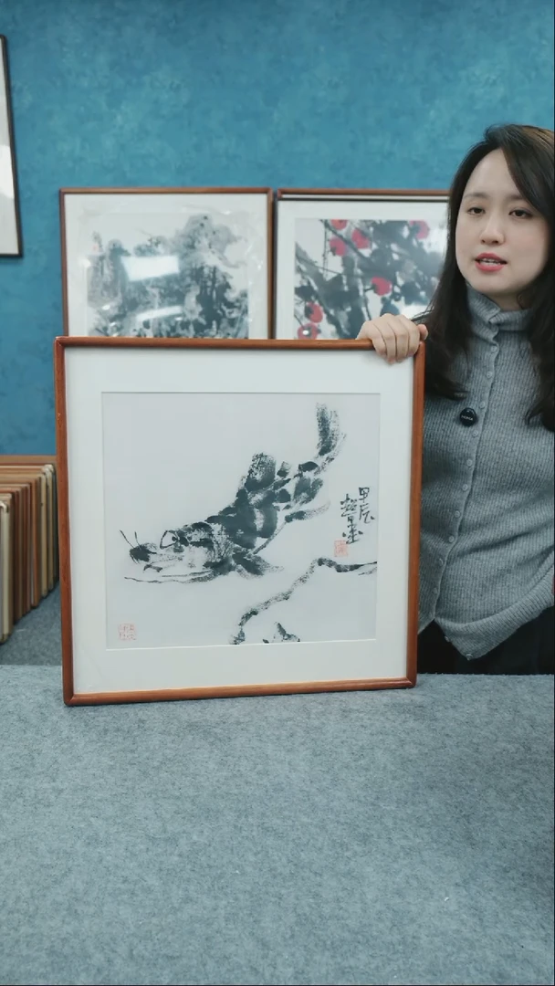 【闪购商品】国画50*50郑志超老师带框花鸟