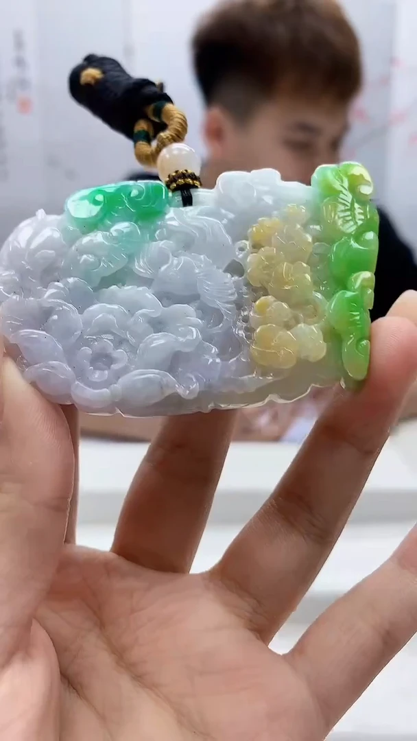 定制翡翠未镶嵌4868xx-毛货挂件116
