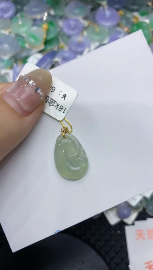 【闪购商品】翡翠颈饰18K金镶嵌222222222