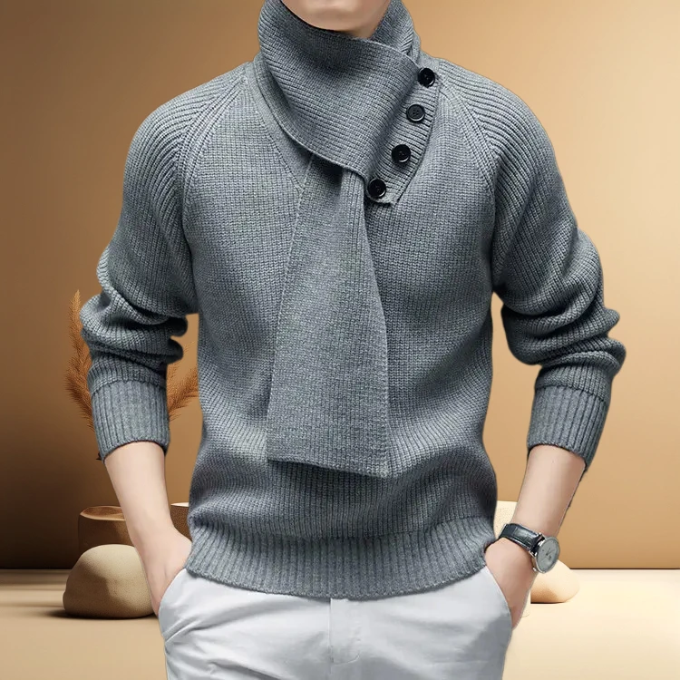 2025新款爆款高级感男装针织衫毛衣打底衫v领修身时尚懒惰风外套