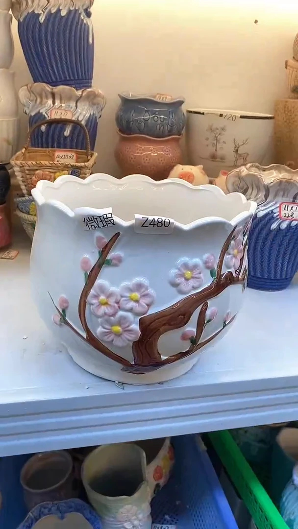 @@陶瓷多肉花盆Z480微瑕