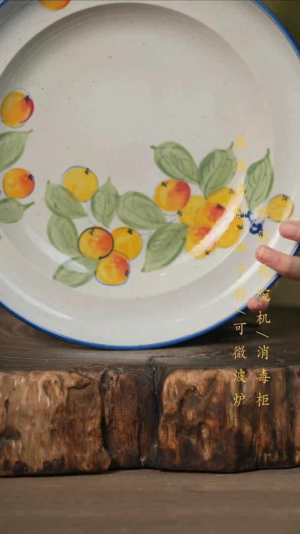 瓷片景德镇高温釉下彩可微波烤箱洗碗机