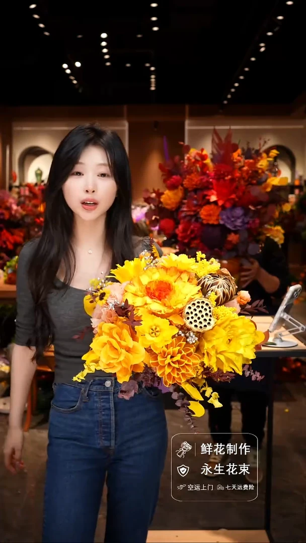 手工艺品琉璃手工花器花束空运包邮送货上门-以图片为准