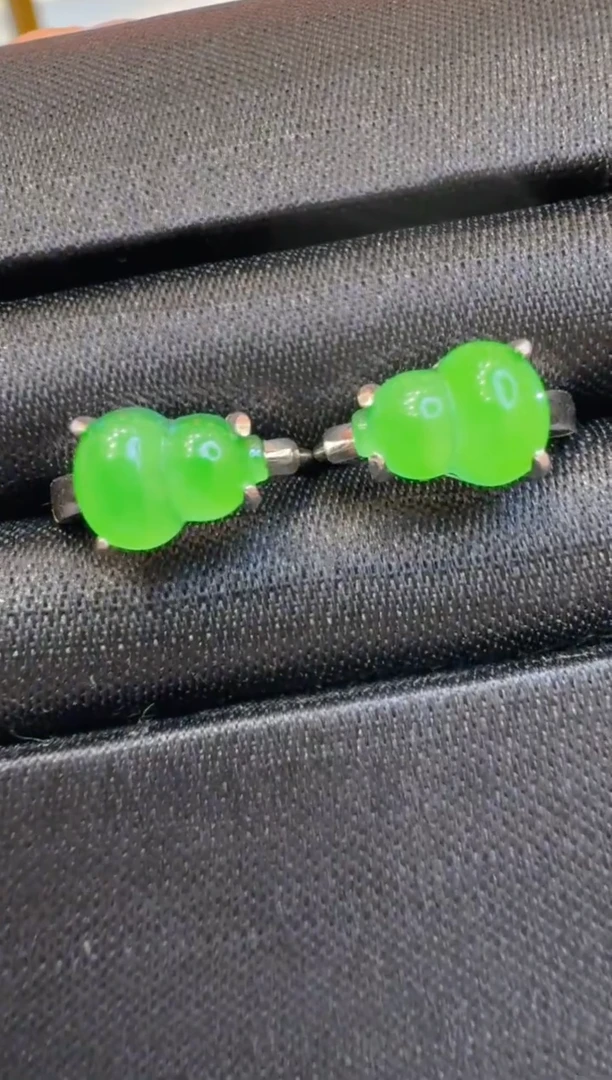 银S925镶嵌翡翠耳饰多样性团购发一件