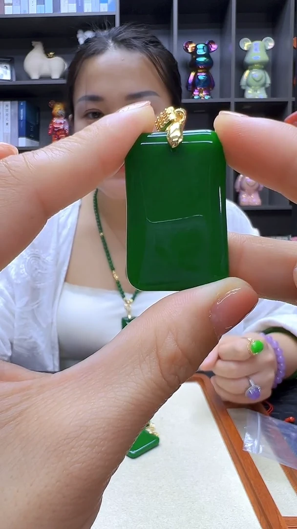 翡翠14K金镶嵌颈饰丹丹diy劲饰