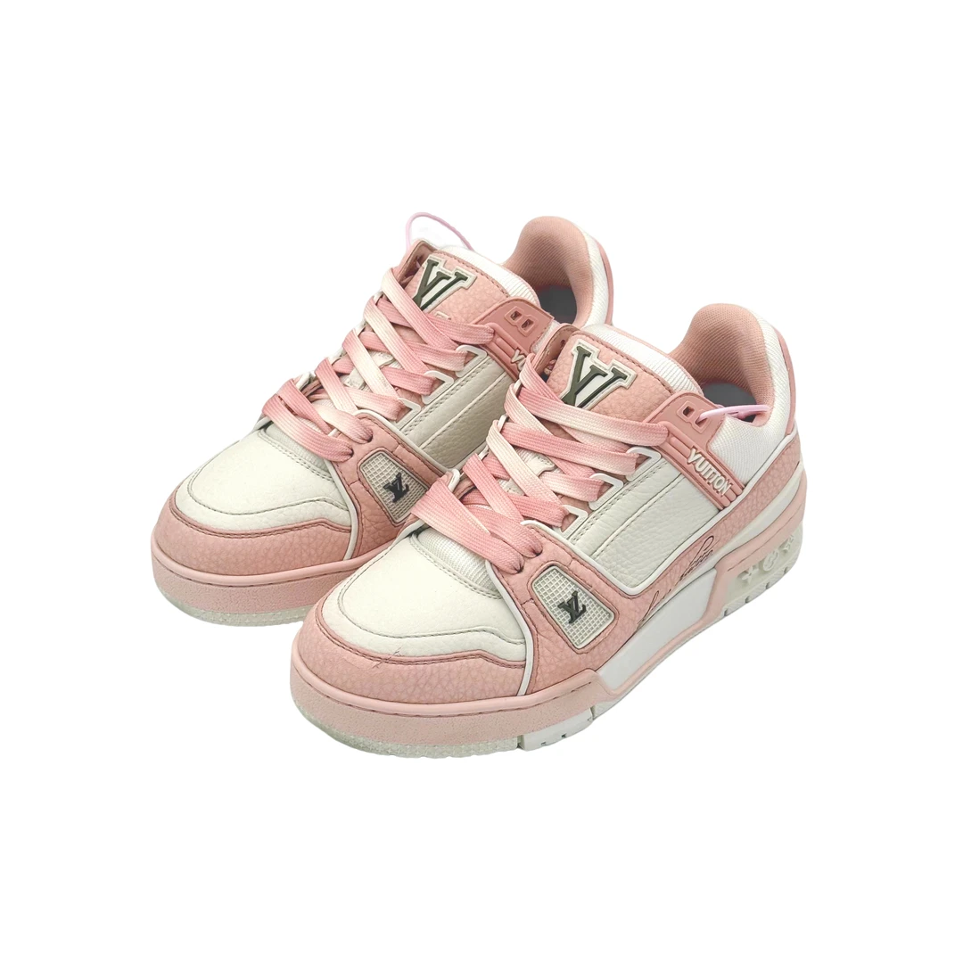 99新 LouisVuitton/路易威登 TRAINER新款白粉/原盒/35.5/DM1707