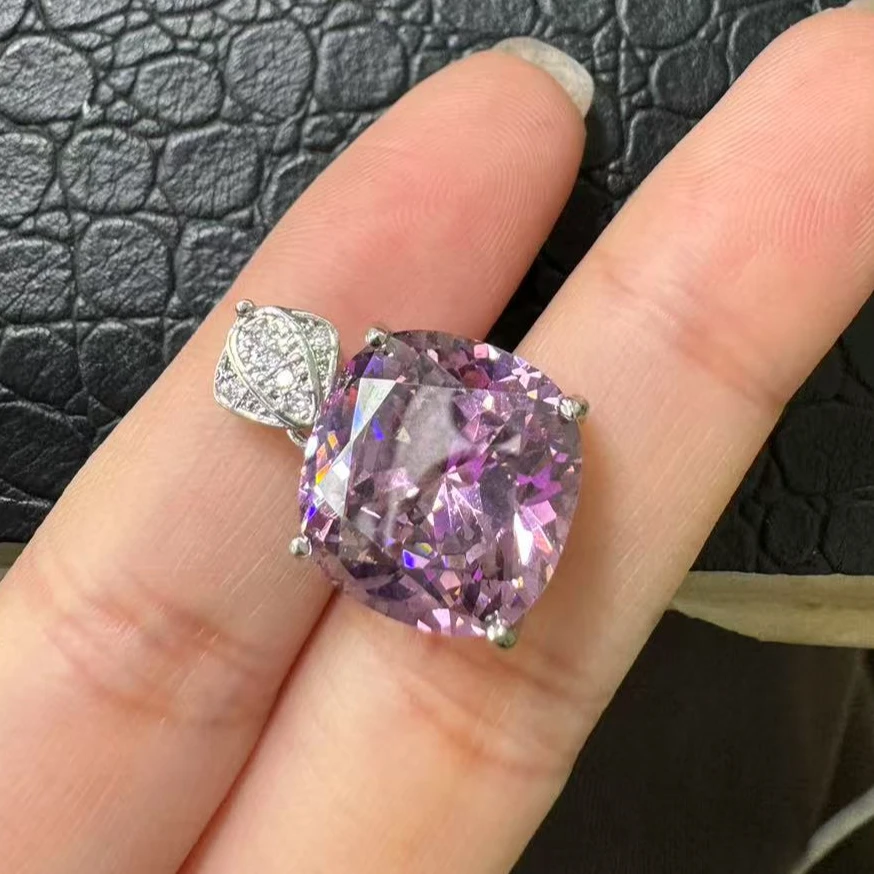 吊坠 AlusGD-奢华气质干枯玫瑰彩色合金吊坠配链519