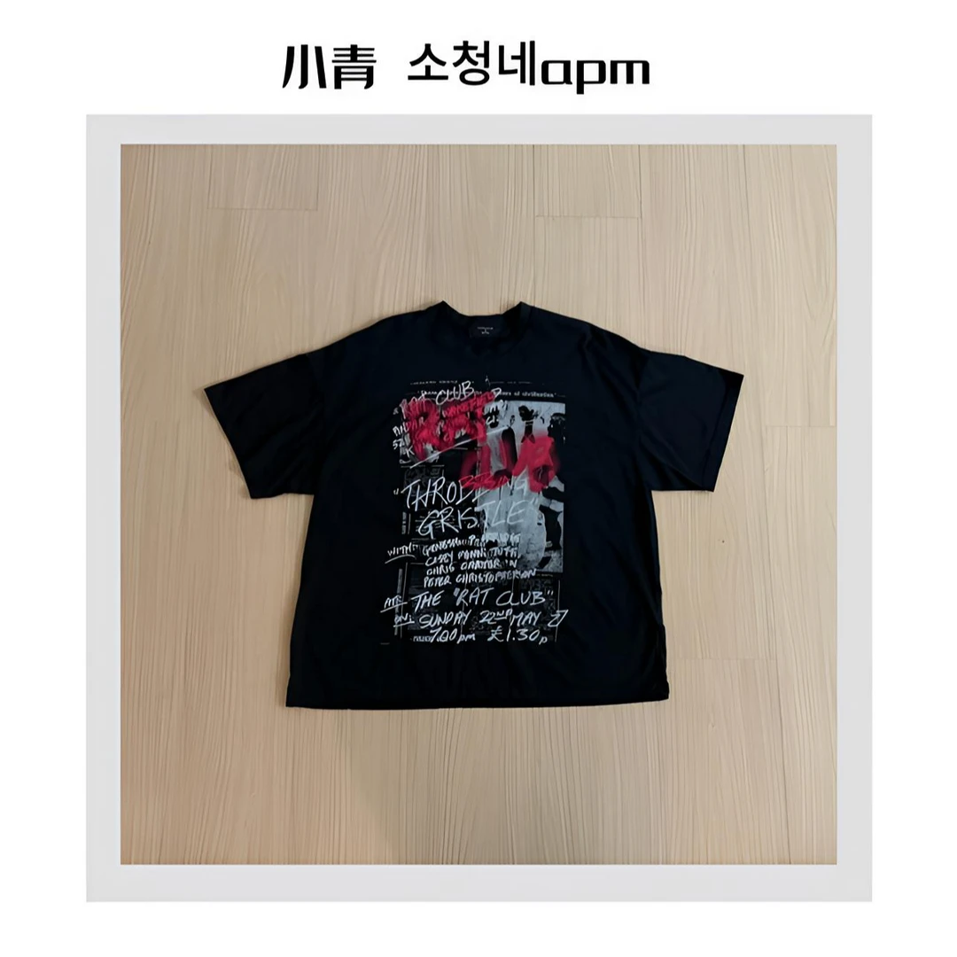 韩国东大门 THE/油漆涂鸦美女T恤