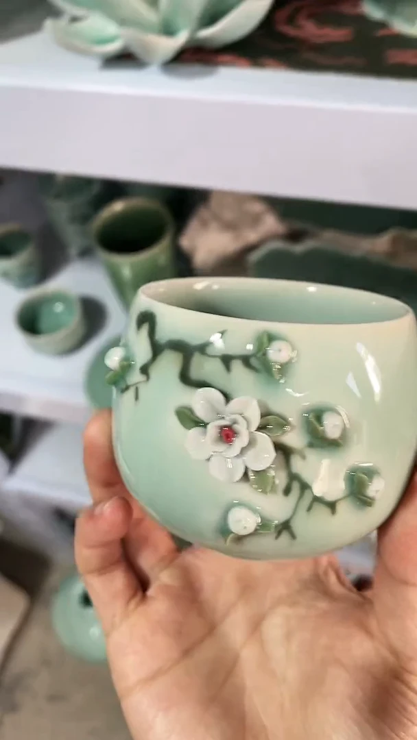 【闪购商品】纯手工 特价 微瑕 慧仙青瓷