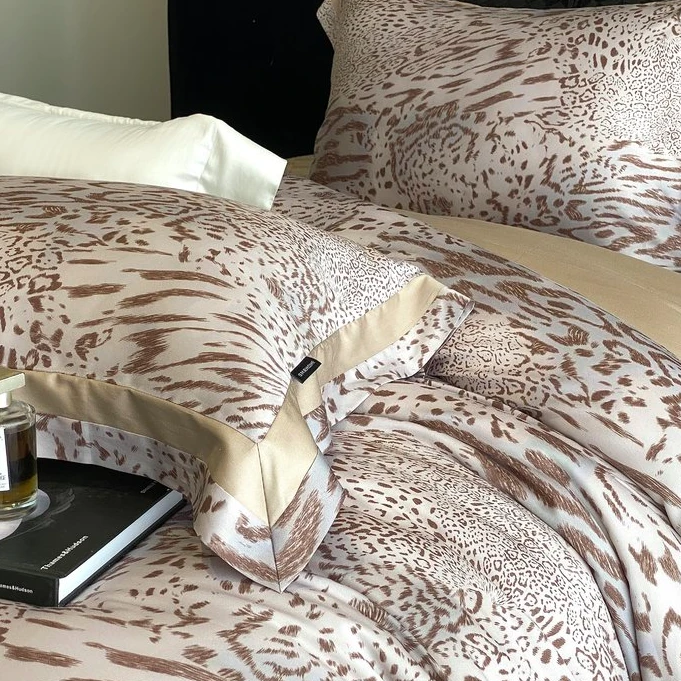 100S铂金丝棉缎数码印花四件套