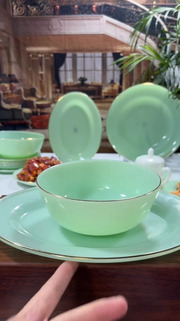 【闪购商品】...1 2英寸玉瓷yupan1个6.5寸1个