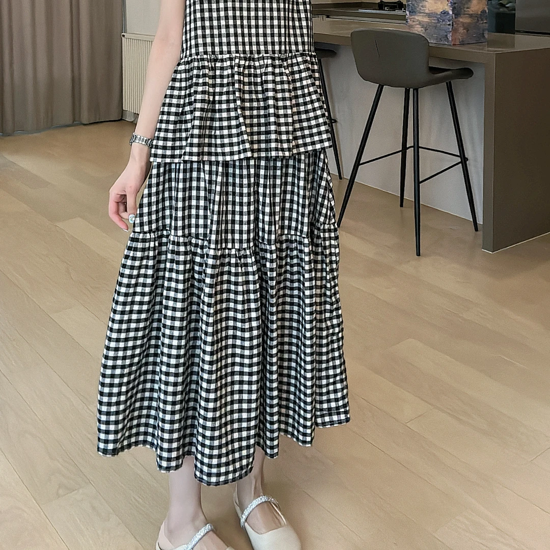 小玉推荐 《黑色格子》半身裙