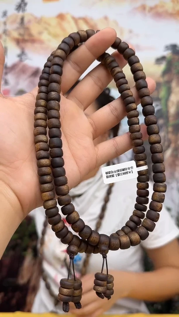 沉香手串奇楠沉香紫奇沉水浮算盘珠卡10-22克多样性发一条