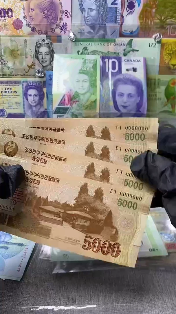 纸币朝鲜5000单张纸币