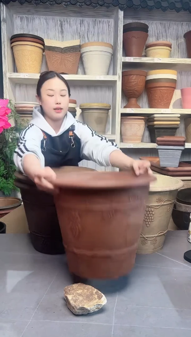 40*33/MK40A陶土色葡萄藤浮雕外贸尾单