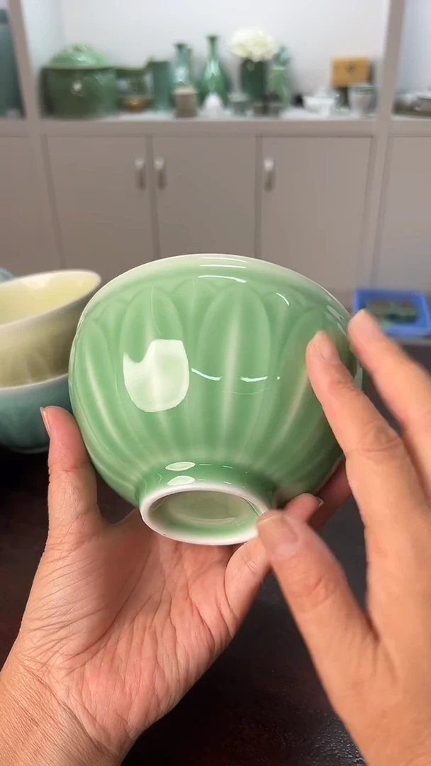 龙泉云间青瓷小米茶器