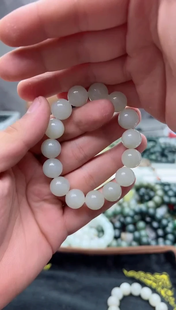 手串未镶嵌和田玉白玉14