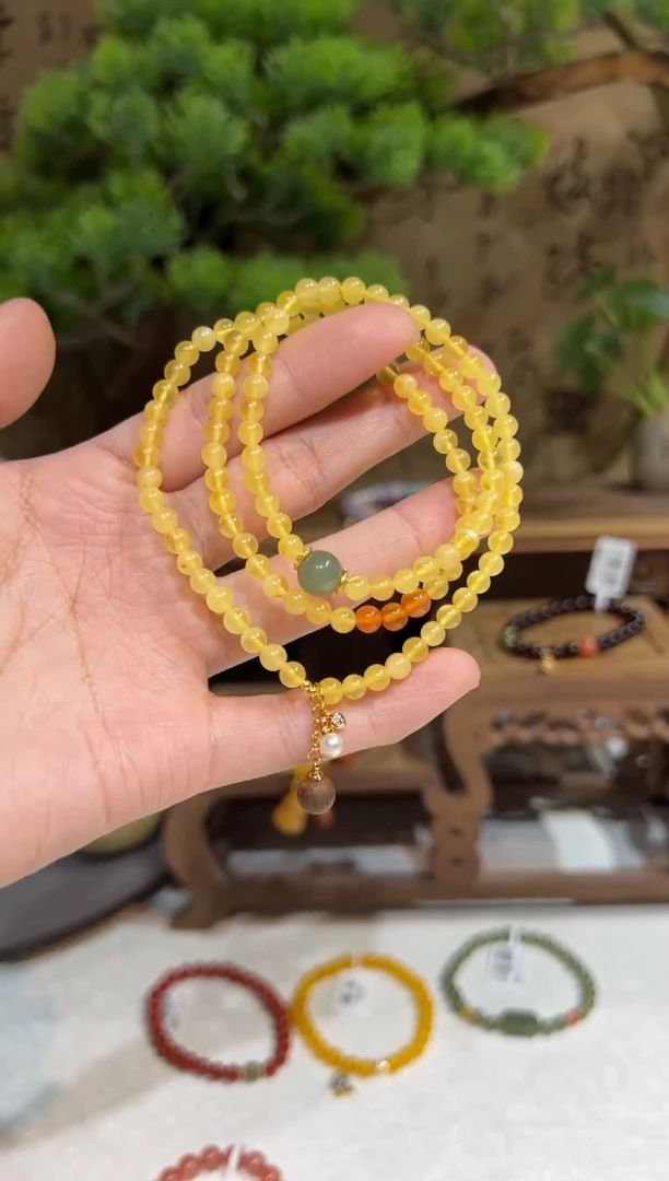 手链琥珀未镶嵌手饰@@