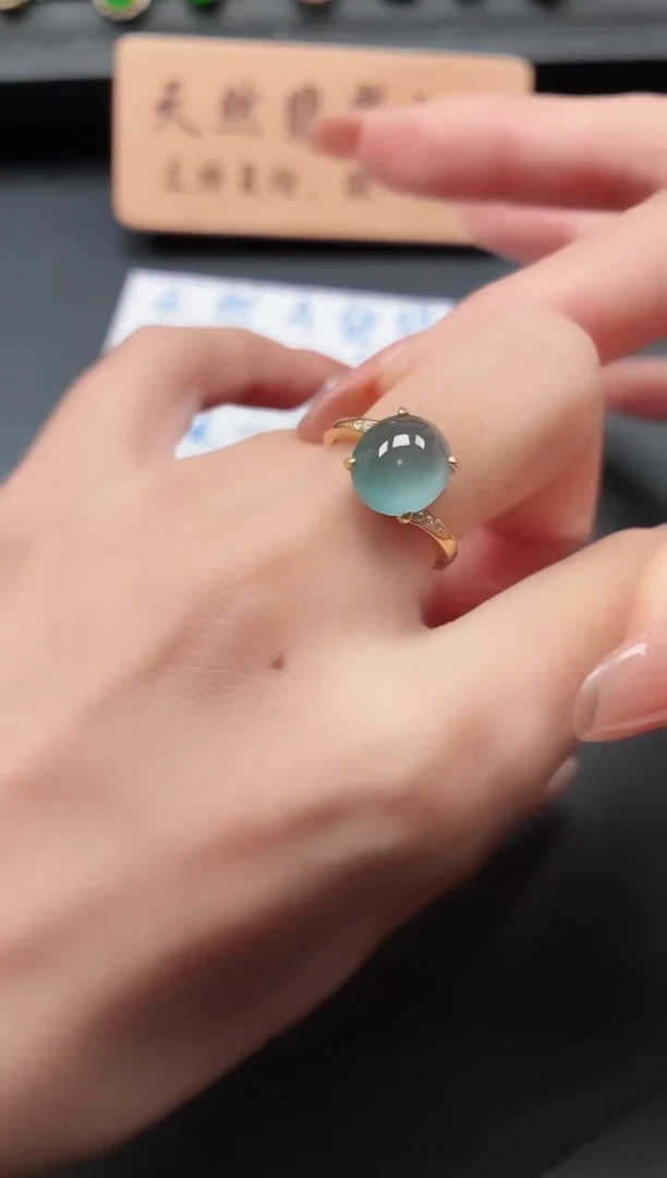 银S925镶嵌戒指翡翠11111111