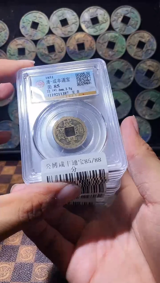 铜A147星龍公博咸丰通宝85分中央局一枚