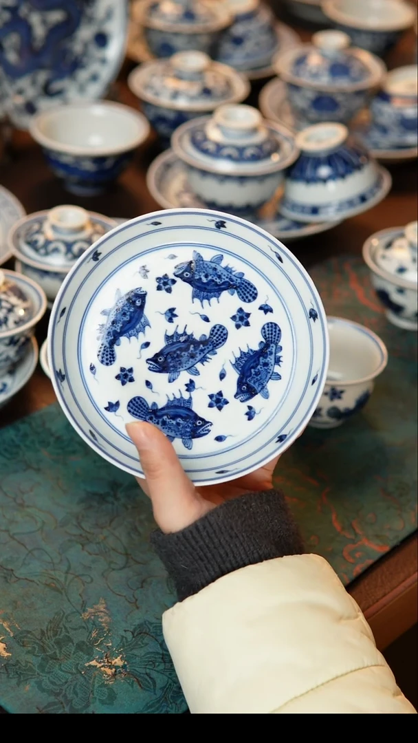 其他陶瓷桃花鲑鱼壶承
