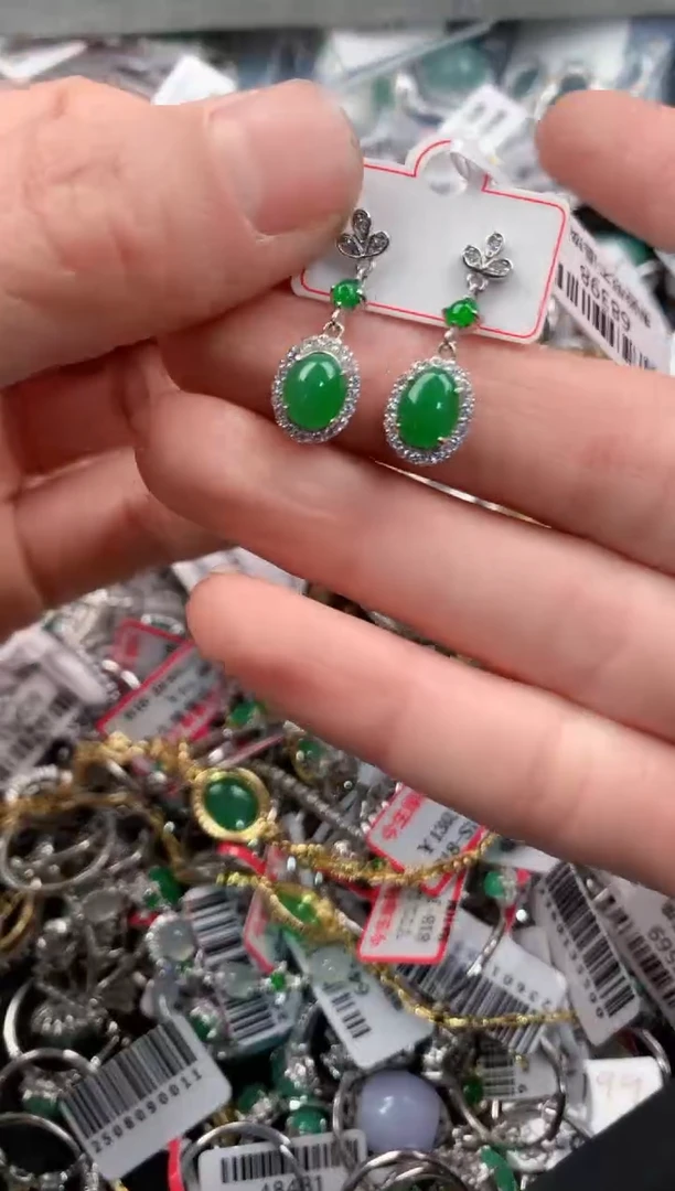 银S925镶嵌戒指翡翠2            9