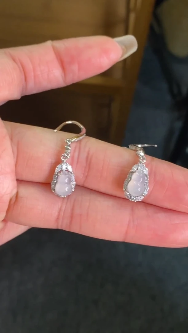 颈饰银S925镶嵌翡翠净货16571