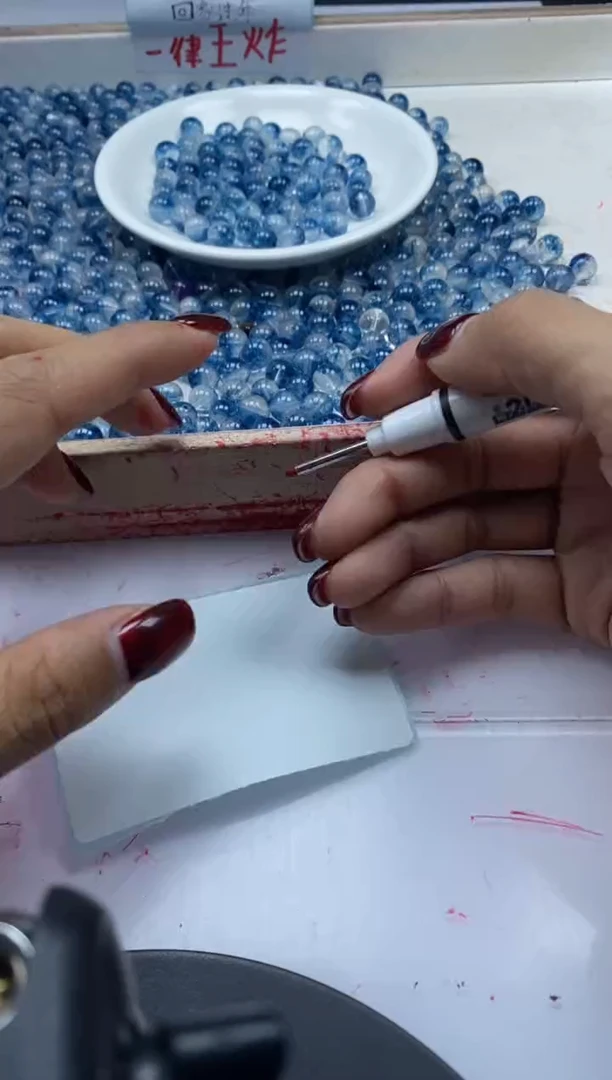 【闪购商品】水晶颈饰未镶嵌w130蓝幽灵烤色8mm*25颗