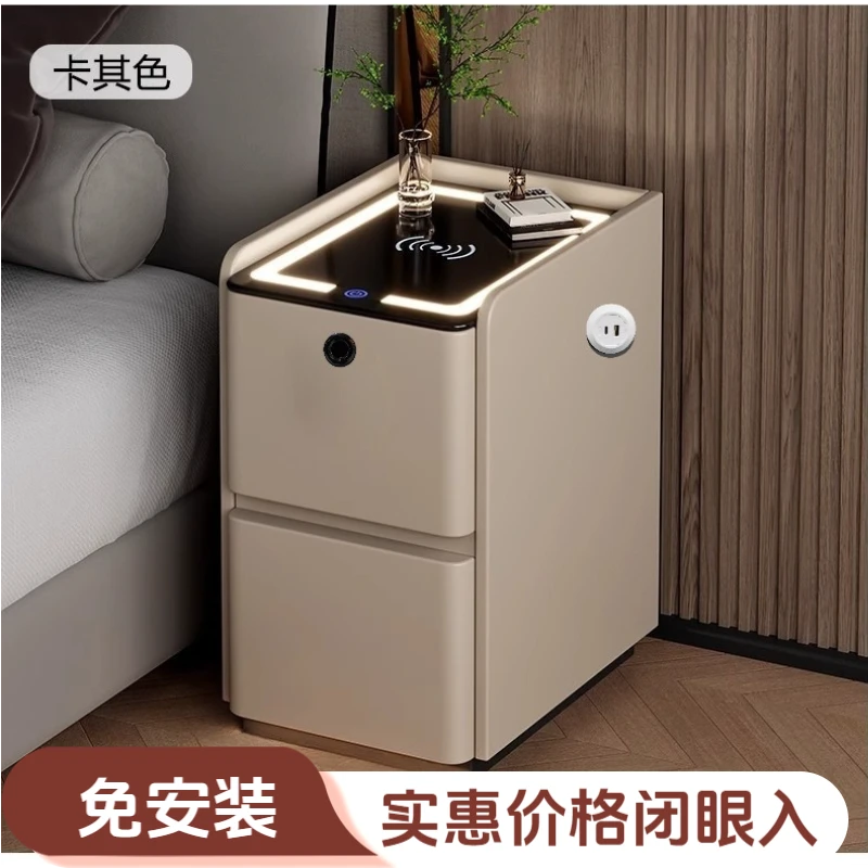 实木床头柜功能主卧室最新床头柜最新款2025高档大气床头柜卧室