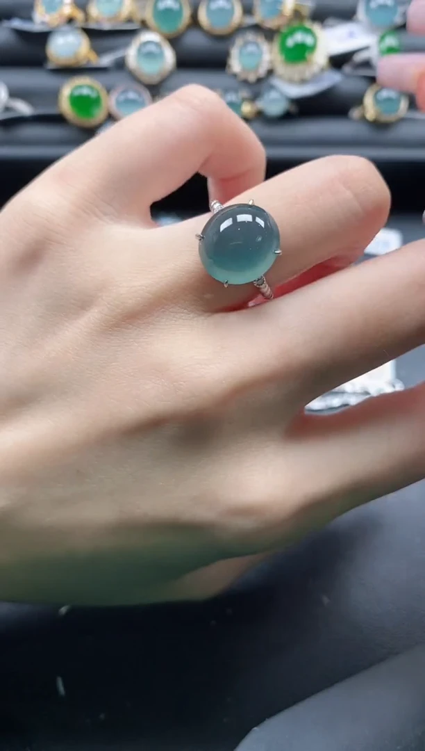 【闪购商品】翡翠戒指银S925镶嵌1111