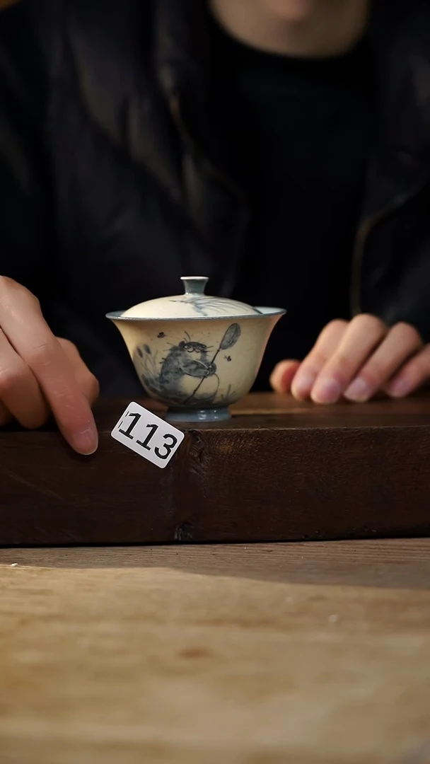 瓷片设计师手作！！！落单设计师福利！！盖碗