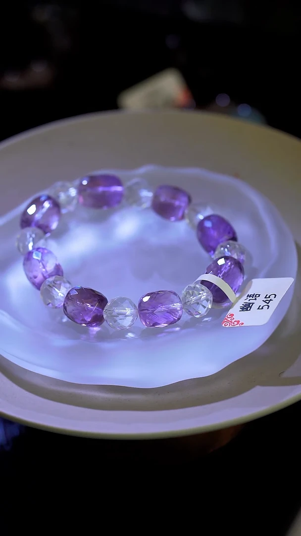 水晶手链未镶嵌?***妈水晶手串