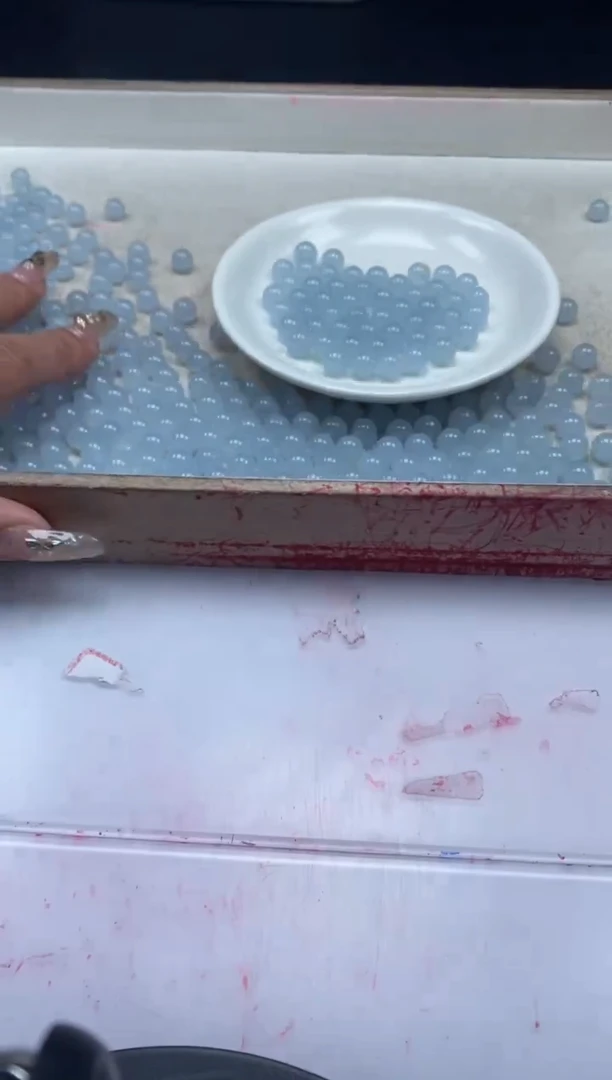 【闪购商品】玛瑙/玉髓颈饰未镶嵌w791冰川蓝玛瑙8mm*40颗