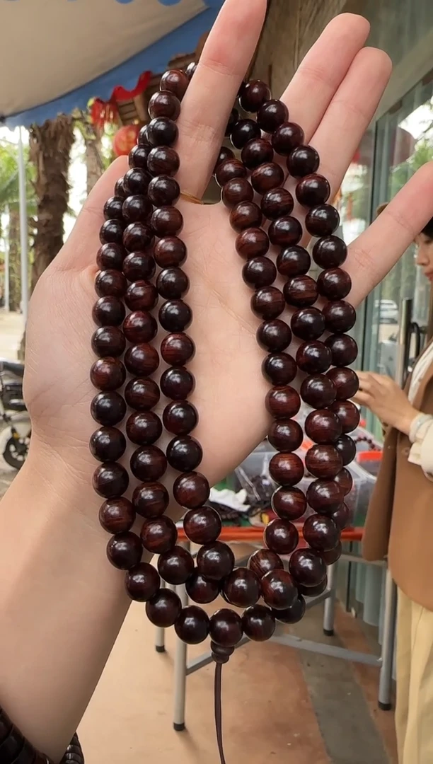 手串/手链黄花梨/降香黄檀海南黄花梨1.0X108紫油梨横纹土埋老料