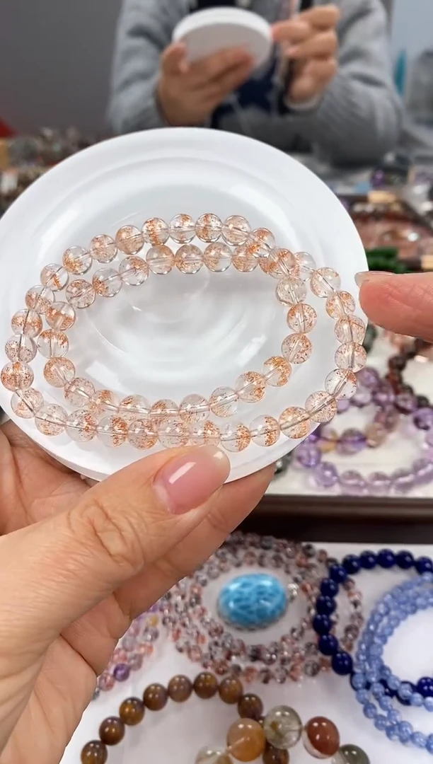 未镶嵌手链水晶金草莓7+